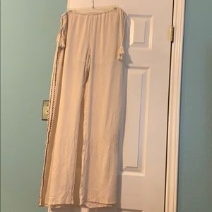 Boho lined wide leg pants